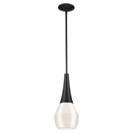 Kichler - Pendelleuchte mit Stange DEELA 1xE27/60W/230V Ø 17,8 cm schwarz