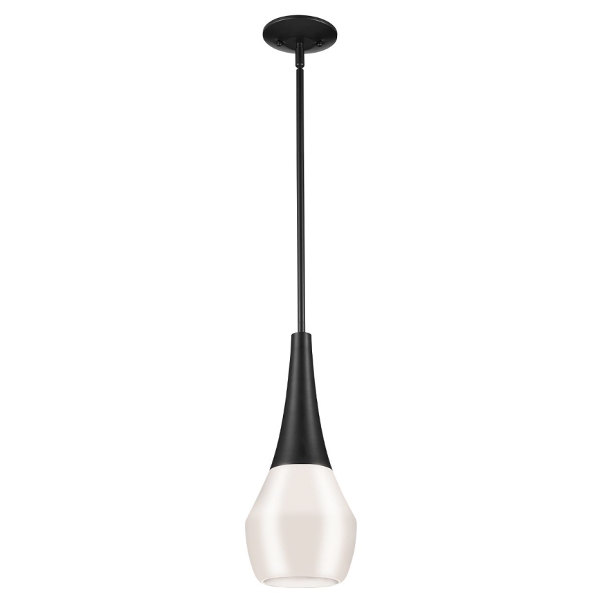Kichler - Pendelleuchte mit Stange DEELA 1xE27/60W/230V Ø 17,8 cm schwarz