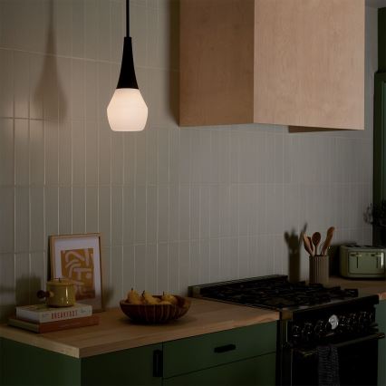 Kichler - Pendelleuchte mit Stange DEELA 1xE27/60W/230V Ø 17,8 cm schwarz