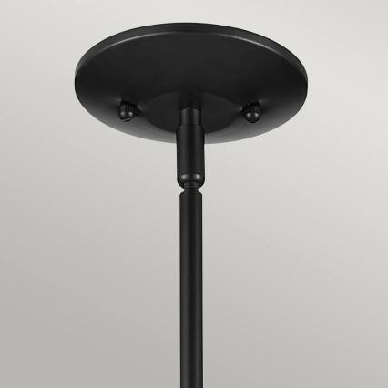 Kichler - Pendelleuchte mit Stange DEELA 1xE27/60W/230V Ø 17,8 cm schwarz