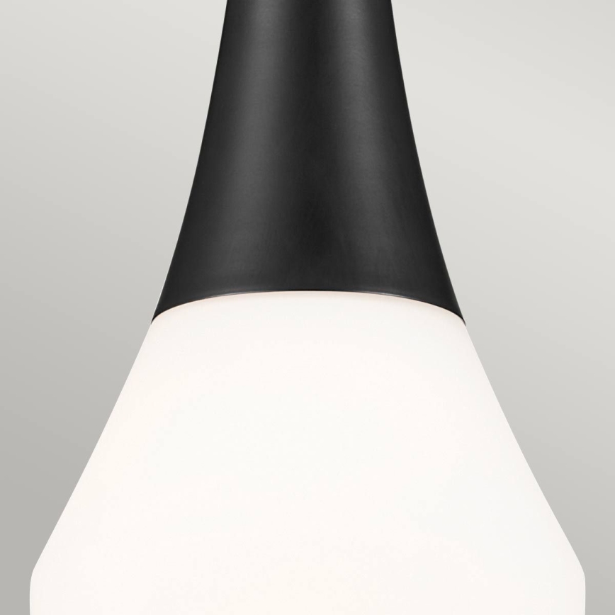 Kichler - Pendelleuchte mit Stange DEELA 1xE27/60W/230V Ø 17,8 cm schwarz
