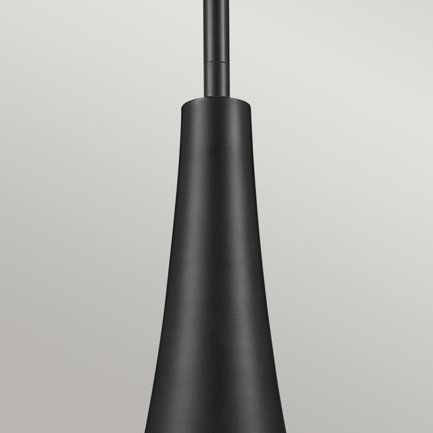 Kichler - Pendelleuchte mit Stange DEELA 1xE27/60W/230V Ø 17,8 cm schwarz