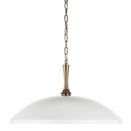 Kichler - Hängeleuchte an Kette DELAROSA 1xE27/60W/230V weiß/Messing