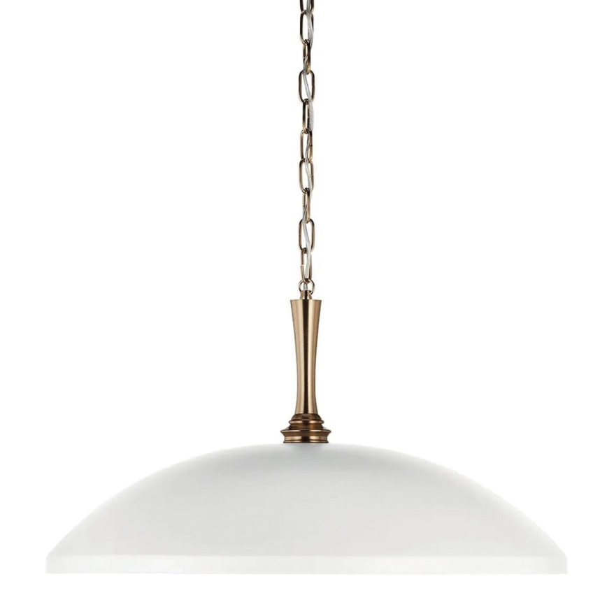 Kichler - Hängeleuchte an Kette DELAROSA 1xE27/60W/230V weiß/Messing