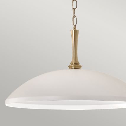 Kichler - Hängeleuchte an Kette DELAROSA 1xE27/60W/230V weiß/Messing