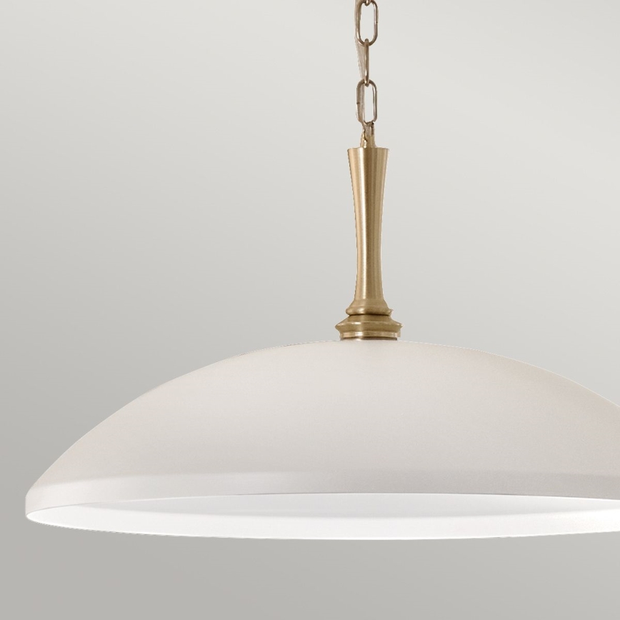 Kichler - Hängeleuchte an Kette DELAROSA 1xE27/60W/230V weiß/Messing