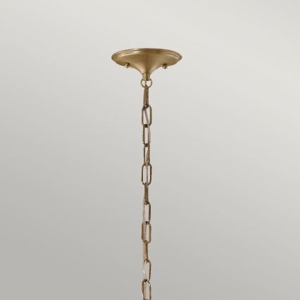 Kichler - Hängeleuchte an Kette DELAROSA 1xE27/60W/230V weiß/Messing