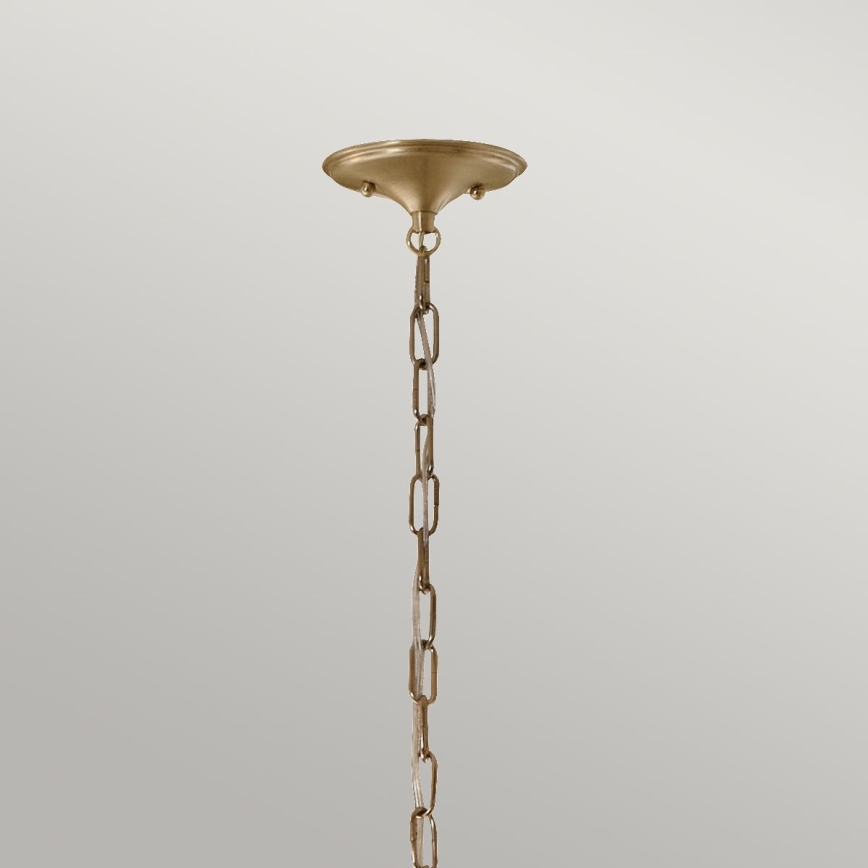 Kichler - Hängeleuchte an Kette DELAROSA 1xE27/60W/230V weiß/Messing