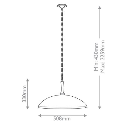 Kichler - Hängeleuchte an Kette DELAROSA 1xE27/60W/230V weiß/Messing