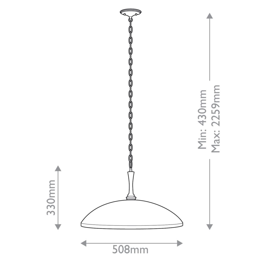 Kichler - Hängeleuchte an Kette DELAROSA 1xE27/60W/230V weiß/Messing