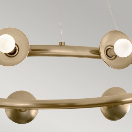 Kichler - Pendelleuchte PALTA mit Kabelabhängung, 9x E14/40W, 230V, goldfarben