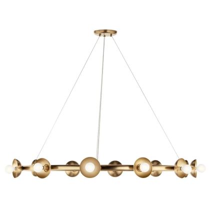 Kichler - Pendelleuchte PALTA mit Kabelabhängung, 9x E14/40W, 230V, goldfarben