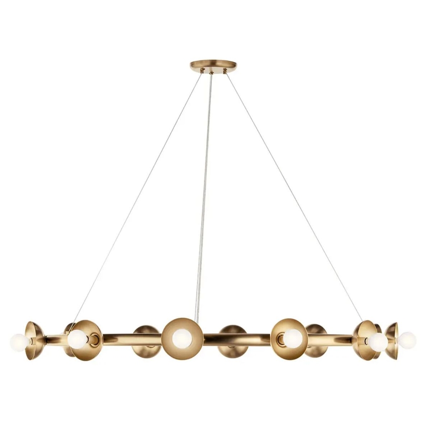 Kichler - Pendelleuchte PALTA mit Kabelabhängung, 9x E14/40W, 230V, goldfarben