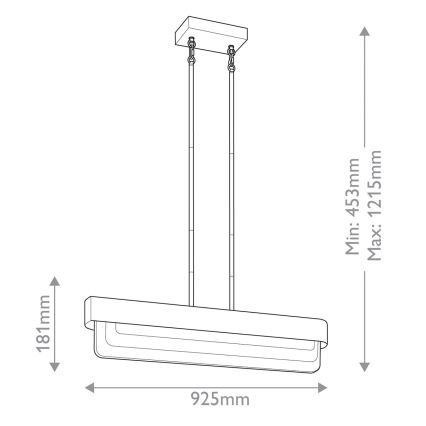 Kichler - LED-Pendelleuchte an Stange SERENE LED/40W/230V goldfarben