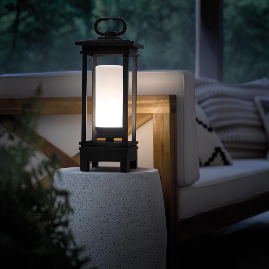 Kichler - Aufladbare LED-Outdoor-Tischleuchte mit Lautsprecher SOUTH HOPE LED/3W/230V 8800 mAh IP44