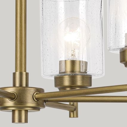 Kichler - Hängeleuchte an Kette WINSLOW 6xE27/60W/230V d 66 cm Messing