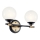 Kichler - LED-Badezimmer-Wandleuchte BENNO 2xLED/3W/230V schwarz/gold IP44