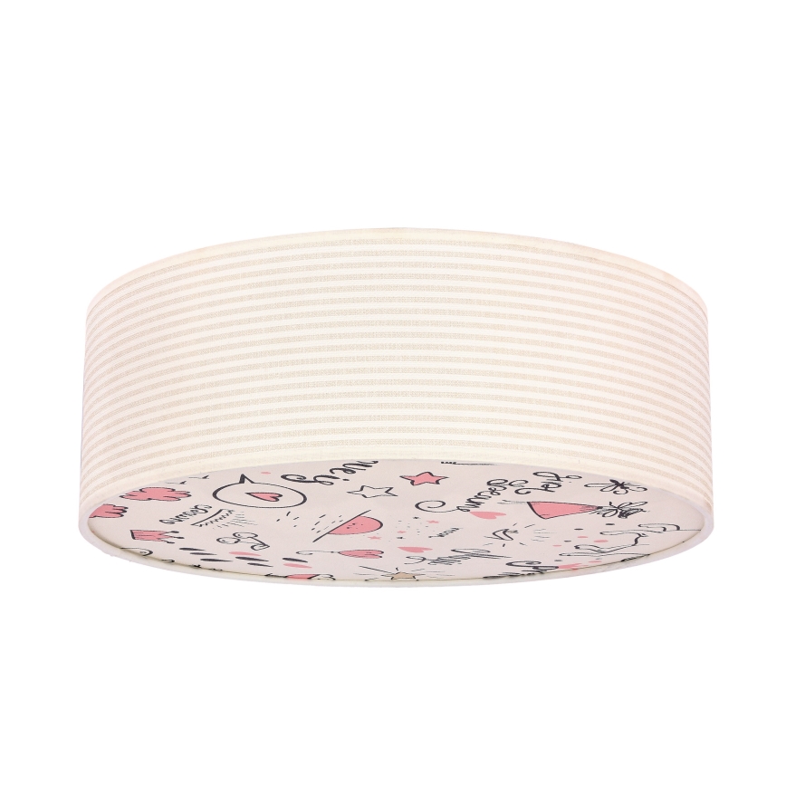 Kinder-Deckenleuchte KIDDY 2xE27/40W/230V beige/rosa