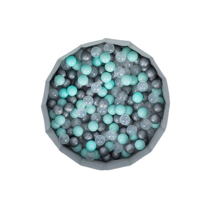 Kinder-Trockenpool mit Bällen, Ø 80 cm, blau/grau