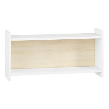 Kinder-Wandregal BUBO 35x72 cm Weiß/Hellbuche