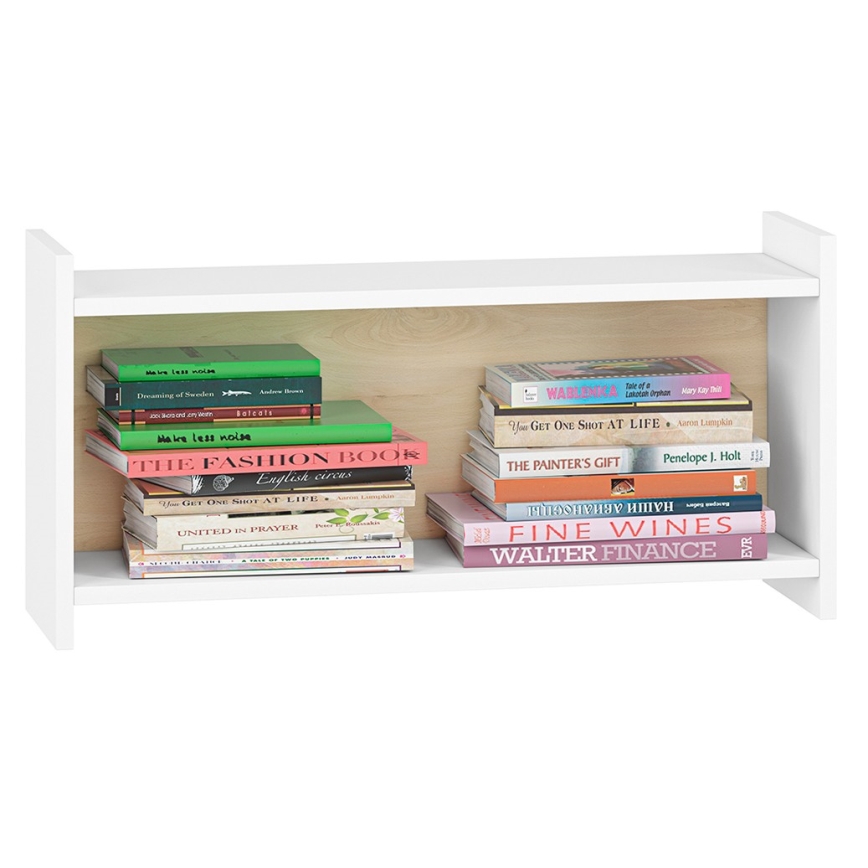 Kinder-Wandregal BUBO 35x72 cm Weiß/Hellbuche