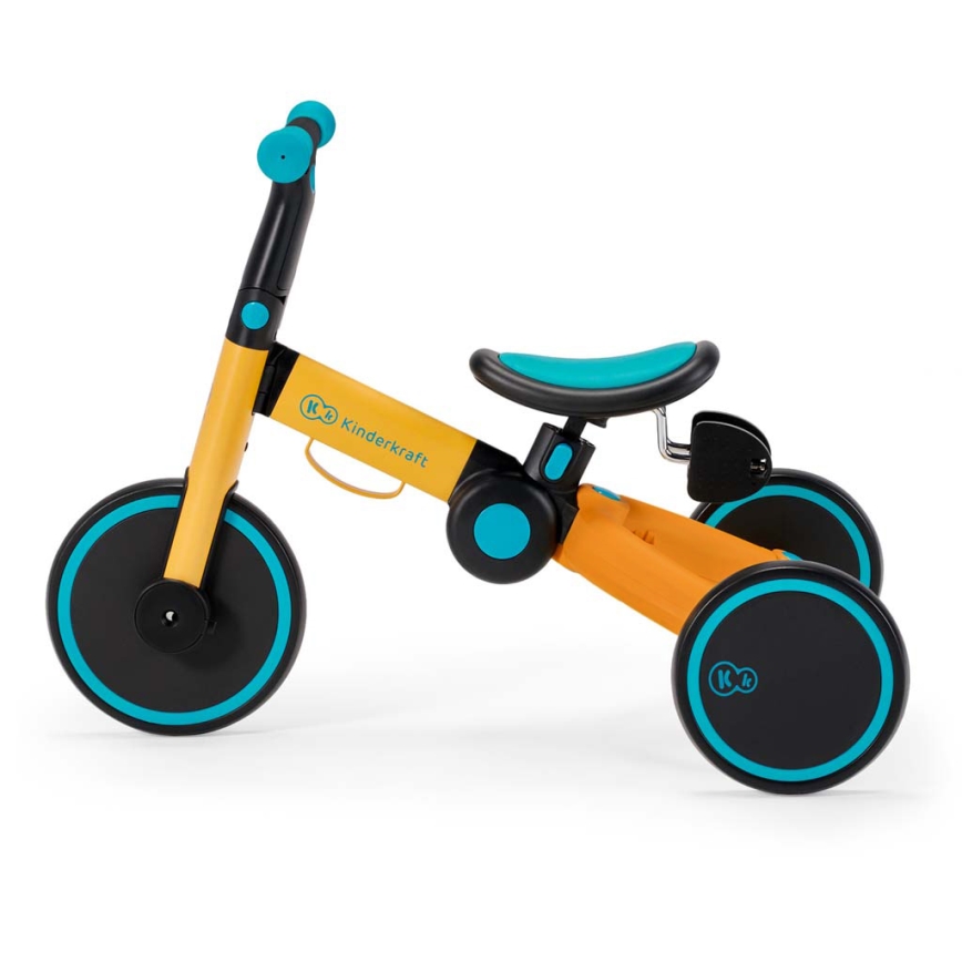 KINDERKRAFT - Kinderlaufrad 3in1 4TRIKE Gelb/Türkis