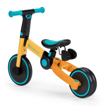 KINDERKRAFT - Kinderlaufrad 3in1 4TRIKE Gelb/Türkis