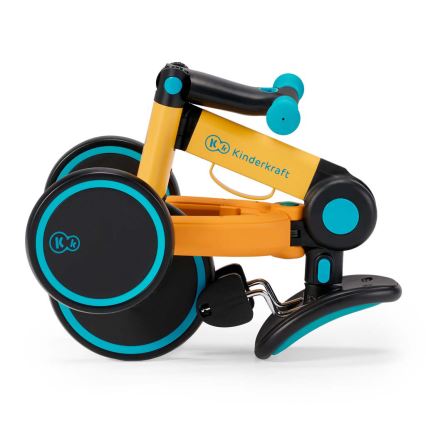 KINDERKRAFT - Kinderlaufrad 3in1 4TRIKE Gelb/Türkis