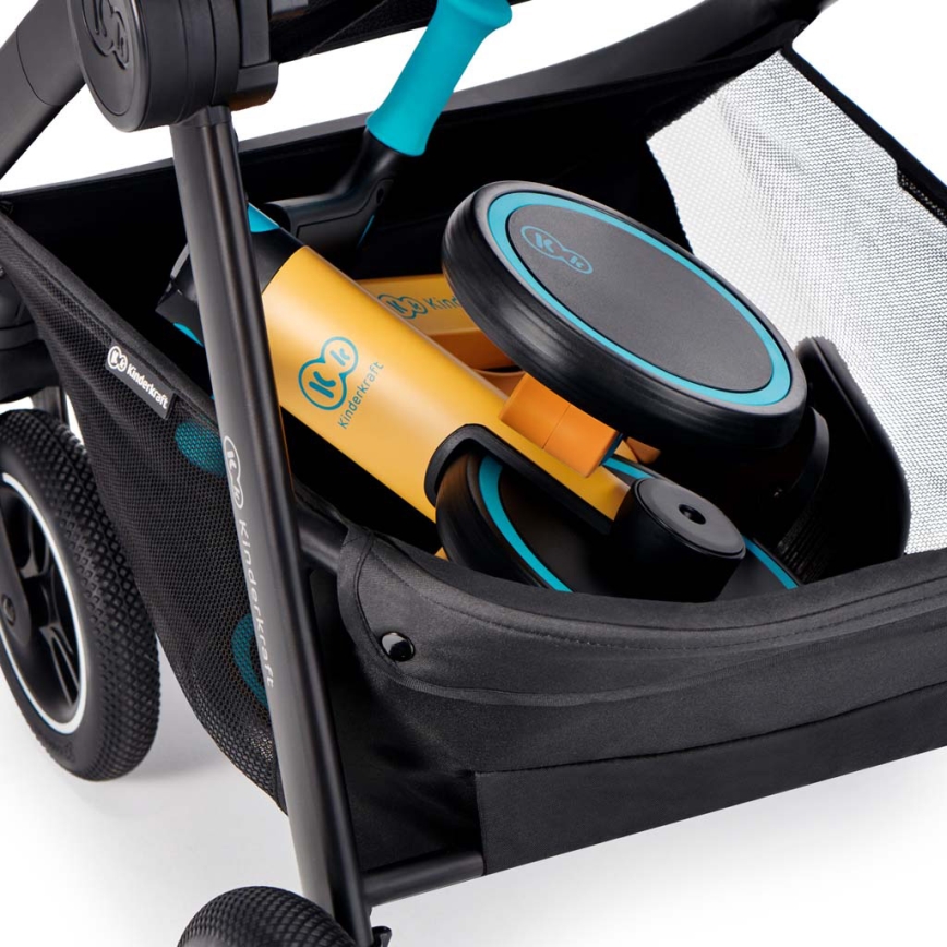 KINDERKRAFT - Kinderlaufrad 3in1 4TRIKE Gelb/Türkis