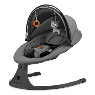 KINDERKRAFT - Babywippe mit Melodie 2in1 LUMI 4xAAA dunkelgrau