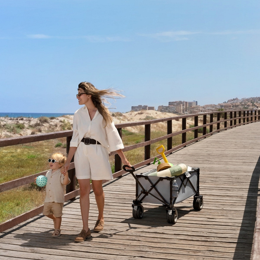 KINDERKRAFT - Faltbarer Transportwagen WAGON ROLLSTER grau