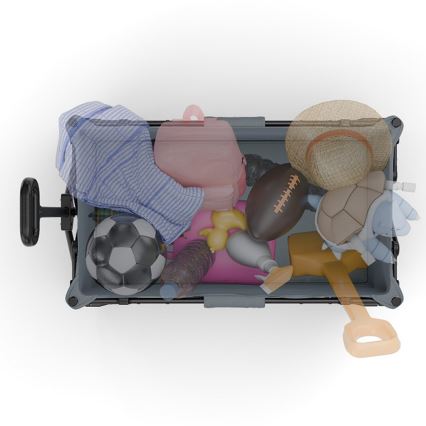 KINDERKRAFT - Faltbarer Transportwagen WAGON ROLLSTER grau