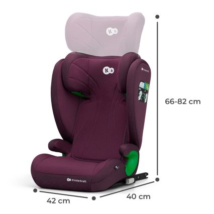 KINDERKRAFT - Kindersitz JUNIOR FIX 2 (100-150 cm) Cherry Pearl