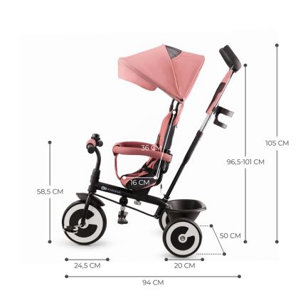KINDERKRAFT - Kinder-Dreirad ASTON Rosarot