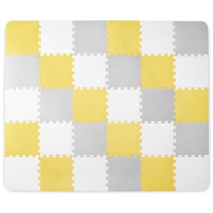 KINDERKRAFT - Schaumstoff-Puzzle LUNO 30 Stück grau/gelb