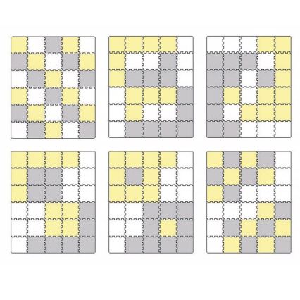 KINDERKRAFT - Schaumstoff-Puzzle LUNO 30 Stück grau/gelb