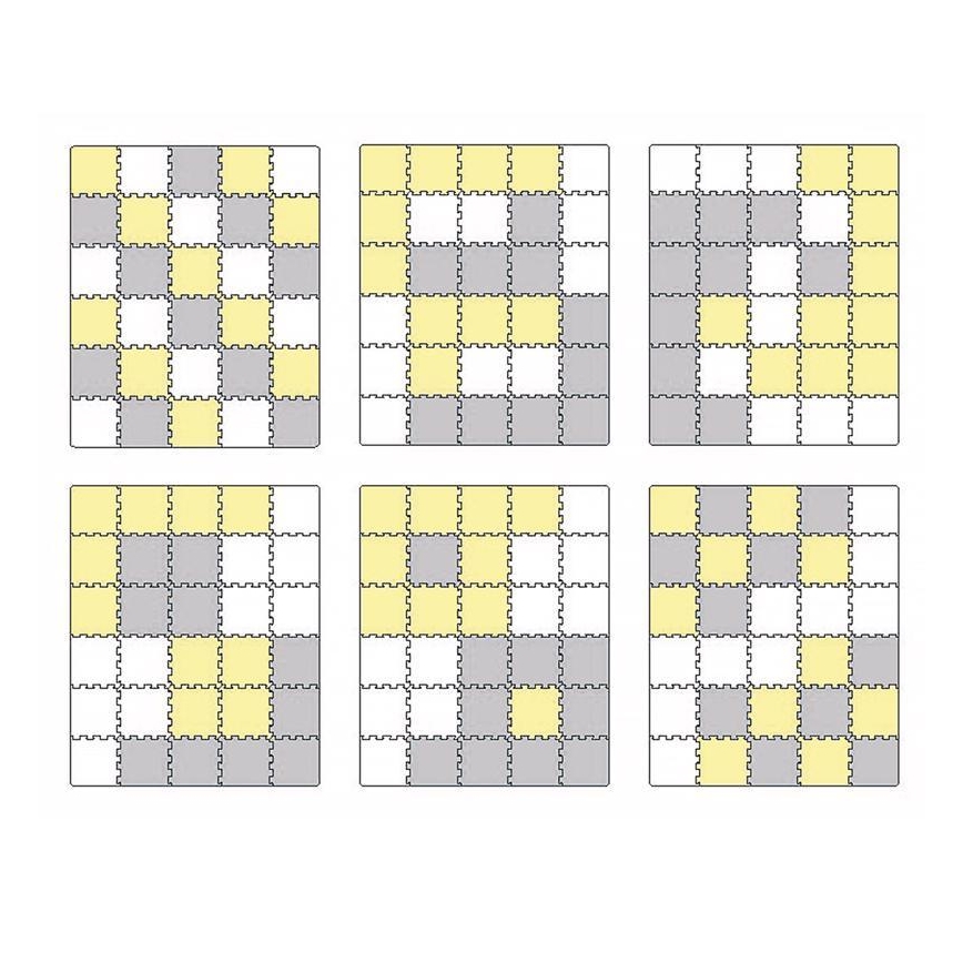 KINDERKRAFT - Schaumstoff-Puzzle LUNO 30 Stück grau/gelb