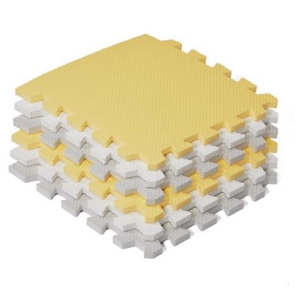 KINDERKRAFT - Schaumstoff-Puzzle LUNO 30 Stück grau/gelb