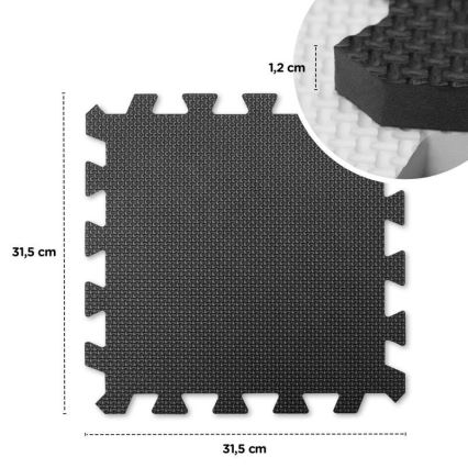 KINDERKRAFT - Schaumstoff-Puzzle LUNO 30 Stück grau/gelb