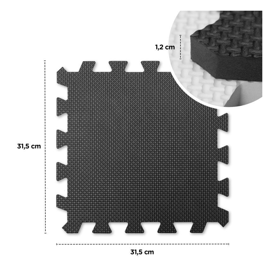 KINDERKRAFT - Schaumstoff-Puzzle LUNO 30 Stück grau/gelb