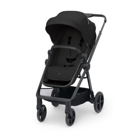 KINDERKRAFT - Kombinierter 4-in-1 Kinderwagen NEWLY Classic Schwarz + MINK PRO Autositz mit ISOFIX-Basis