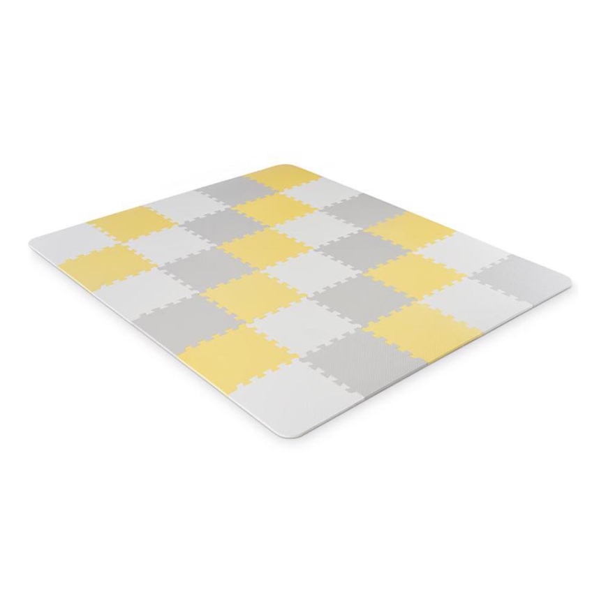 KINDERKRAFT - Schaumstoff-Puzzle LUNO 30 Stück grau/gelb