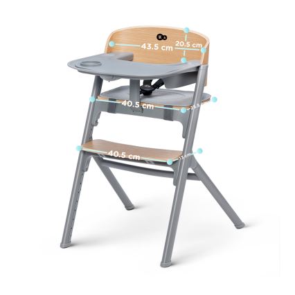 KINDERKRAFT SELECT - Kinderhochstuhl 3in1 LIVY Premium Eiche + Liege CALMEE