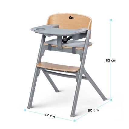 KINDERKRAFT SELECT - Kinderhochstuhl 3in1 LIVY Premium Eiche + Liege CALMEE