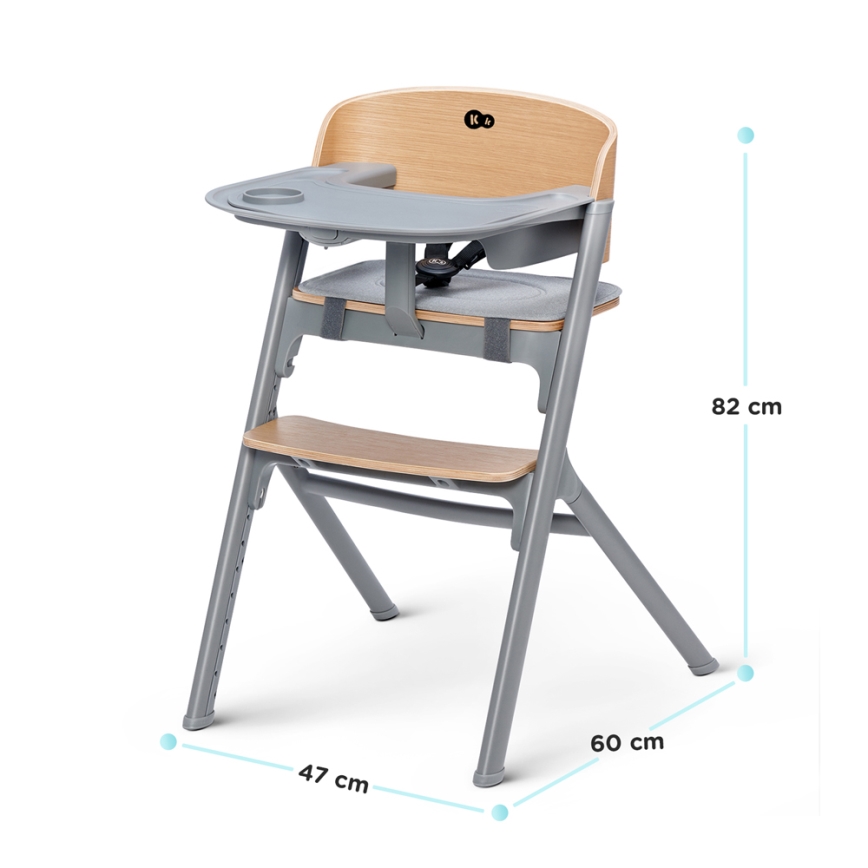 KINDERKRAFT SELECT - Kinderhochstuhl 3in1 LIVY Premium Eiche + Liege CALMEE