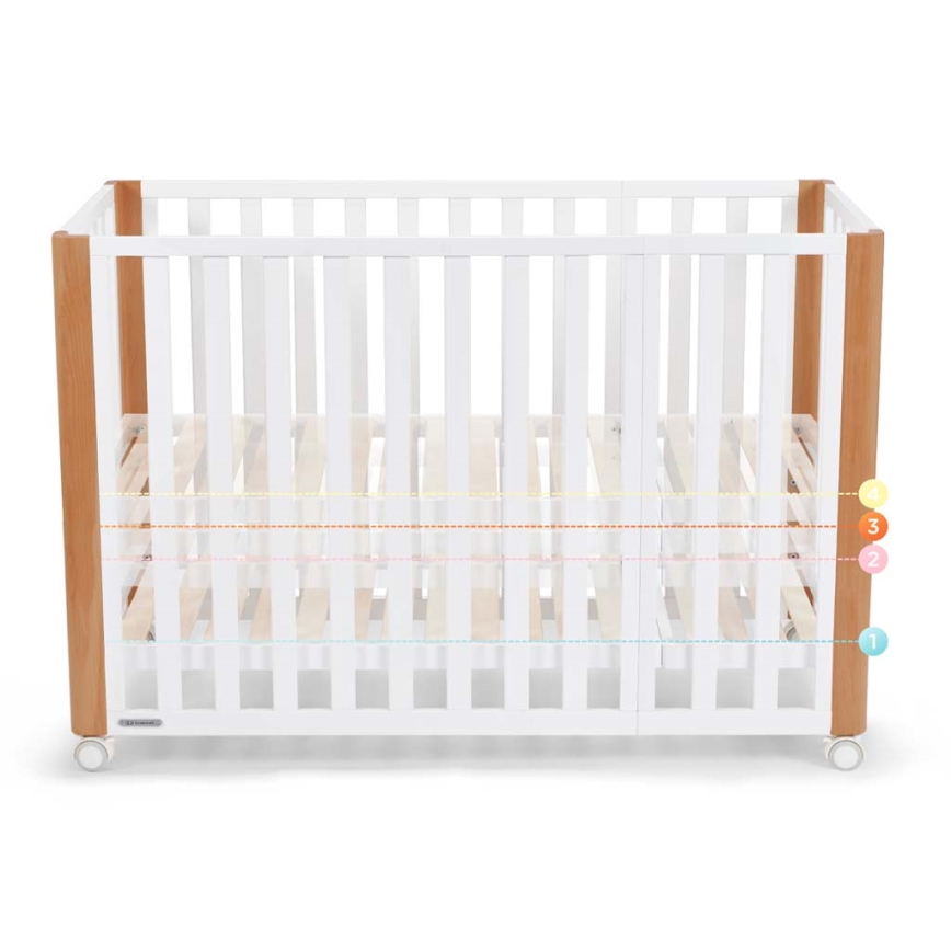 KINDERKRAFT SELECT - Kinderbett 4-in-1 KOYA Premium Buche/Kiefer