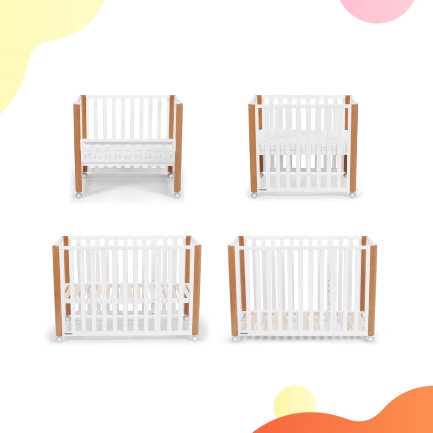 KINDERKRAFT SELECT - Kinderbett 4-in-1 KOYA Premium Buche/Kiefer