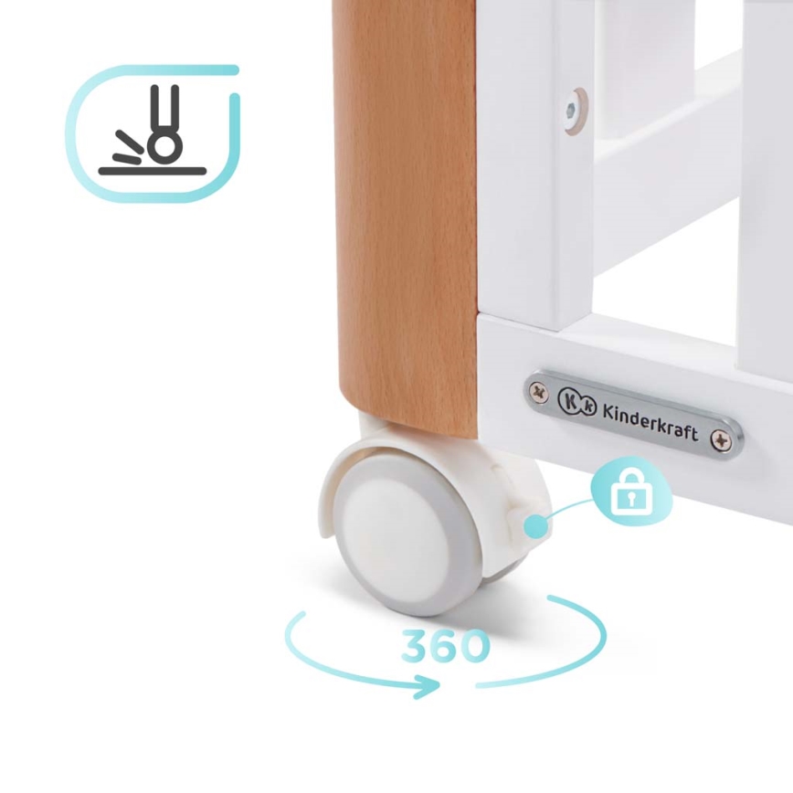 KINDERKRAFT SELECT - Kinderbett 4-in-1 KOYA Premium Buche/Kiefer