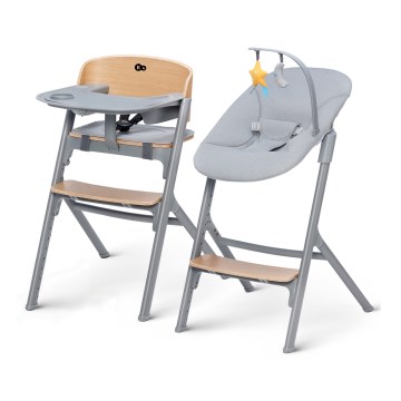 KINDERKRAFT SELECT - Kinderhochstuhl 3in1 LIVY Premium Eiche + Liege CALMEE