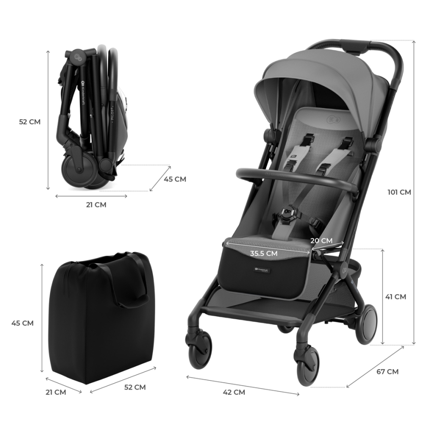 KINDERKRAFT SELECT - Sportwagen PILOT 2 grau